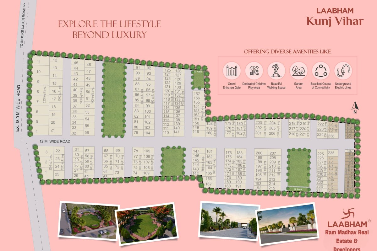 Plot Ujjain road near Prestige University